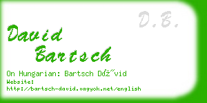 david bartsch business card